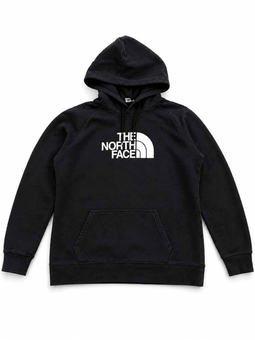 THE NORTH FACE HALF DOME FLEECE HOODIE WOMENS LARGE BLACK BIG LOGO NWOT